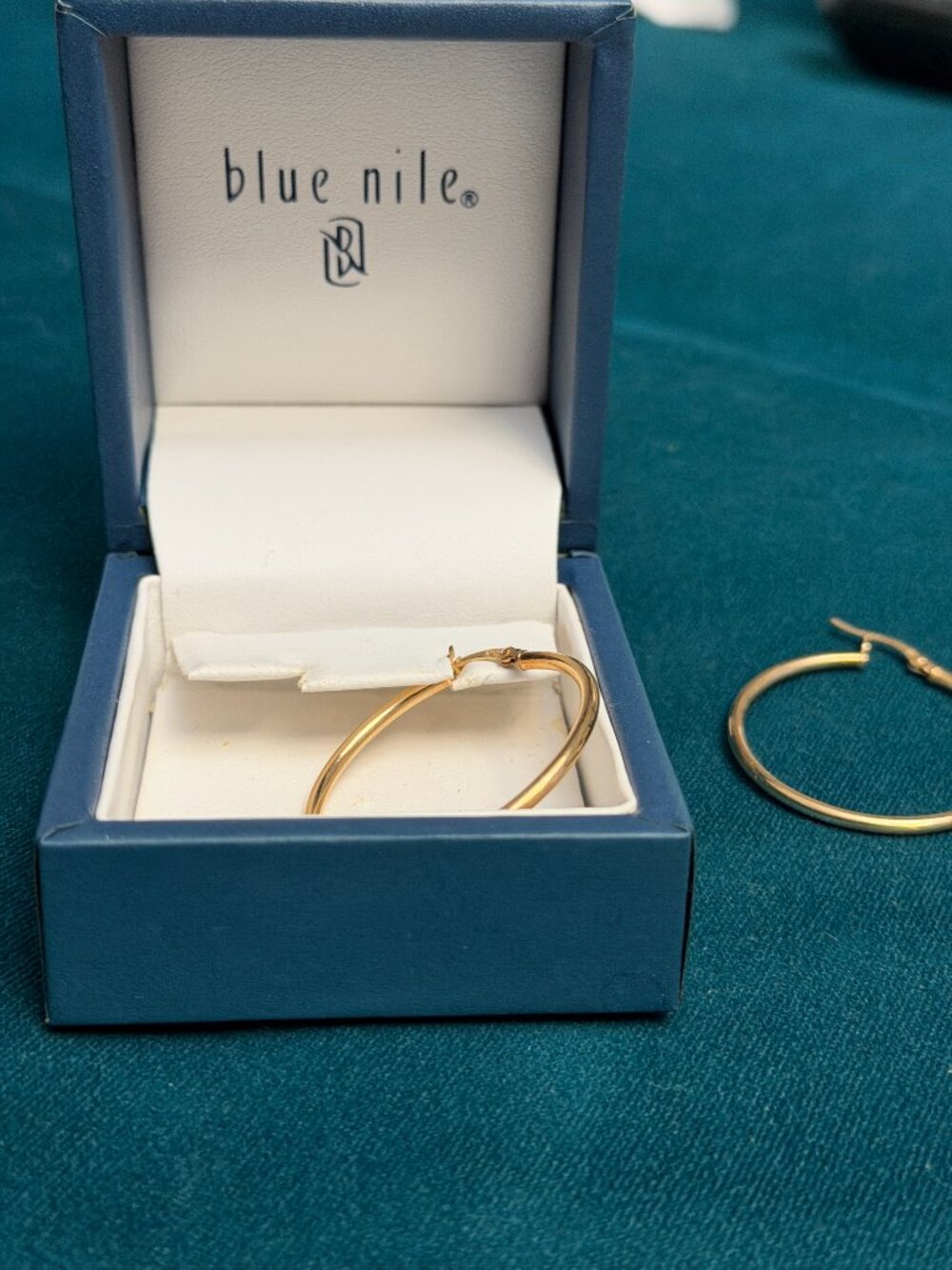 Blue Nile 14K Yellow Gold Hoop Earrings - Picture 4 of 6